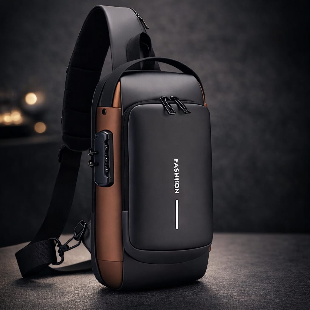Premium Anti-Theft Waterproof Crossbody Sling Bag with Combination Lock