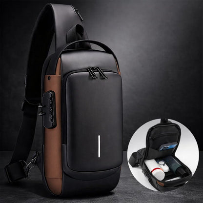 Premium Anti-Theft Waterproof Crossbody Sling Bag with Combination Lock