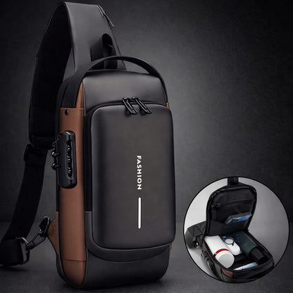 Premium Anti-Theft Waterproof Crossbody Sling Bag with Combination Lock