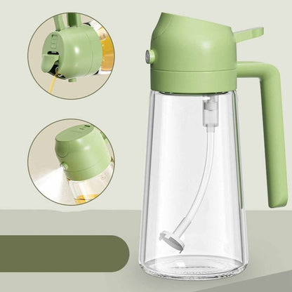 Premium 2-in-1 Glass Oil Dispenser and High-Pressure Cooking Spray Bottle