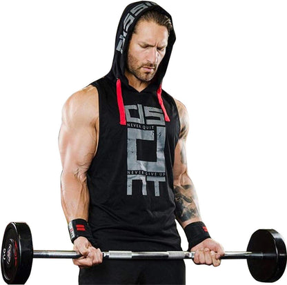 Premium Men's Sleeveless Gym Hoodie & Trouser 2-Piece Tracksuit Set