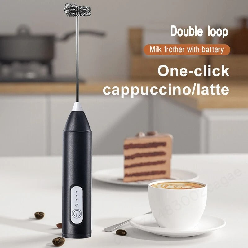 Premium Rechargeable Handheld Electric Milk Frother & Coffee Beater