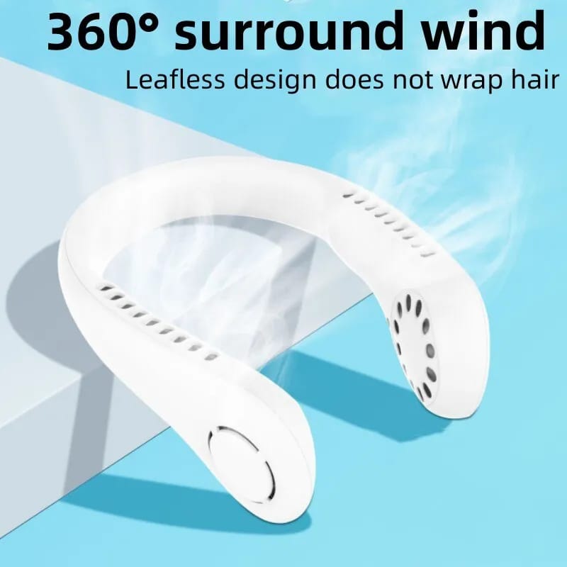 Premium Portable Bladeless Neck Fan - 360° Surround Wind USB Rechargeable