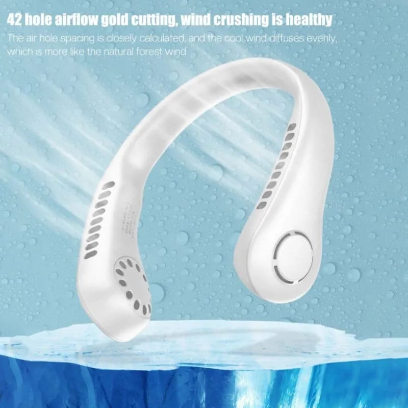 Premium Portable Bladeless Neck Fan - 360° Surround Wind USB Rechargeable
