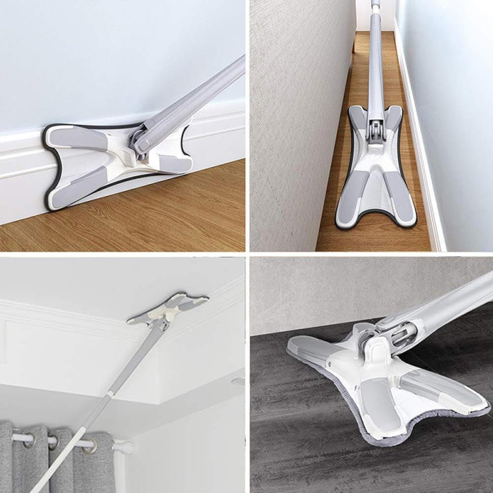 Premium X-Type Self-Wringing 360° Rotatable Floor Cleaning Mop