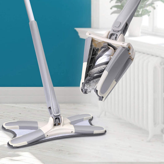Premium X-Type Self-Wringing 360° Rotatable Floor Cleaning Mop