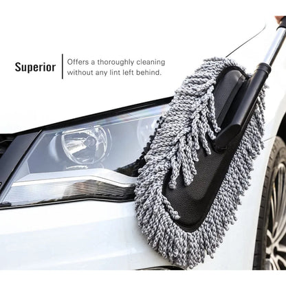 Premium Microfiber Car Duster with Stainless Steel Extendable Handle