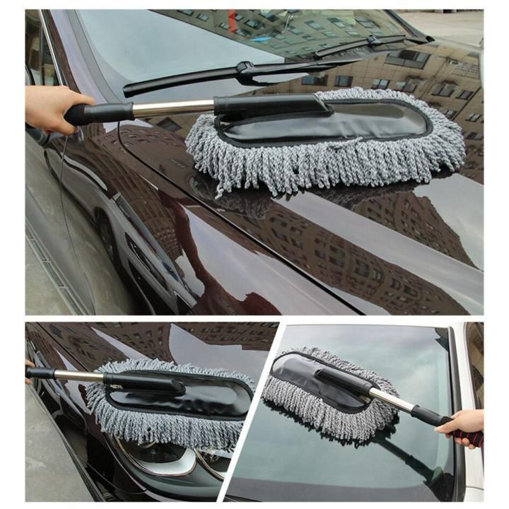 Premium Microfiber Car Duster with Stainless Steel Extendable Handle