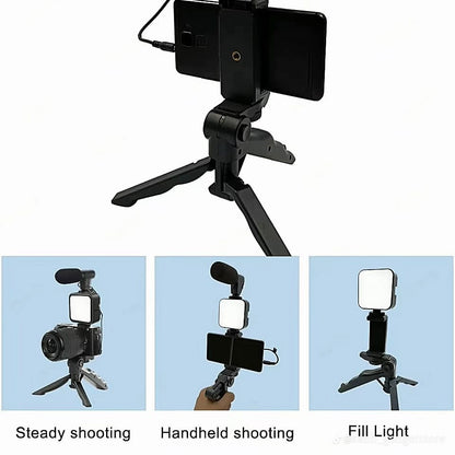 AY-49 Professional 4-in-1 Vlogging & Video-Making Kit for Smartphones