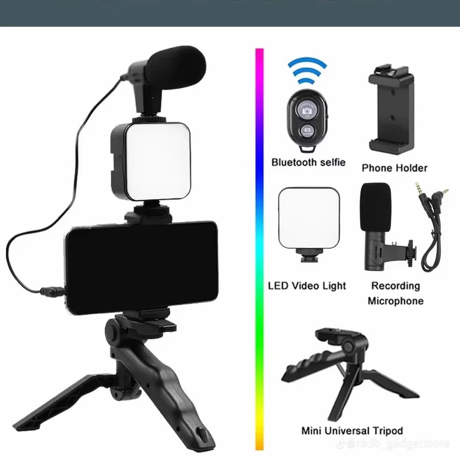 AY-49 Professional 4-in-1 Vlogging & Video-Making Kit for Smartphones