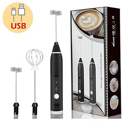 Premium Rechargeable Handheld Electric Milk Frother & Coffee Beater