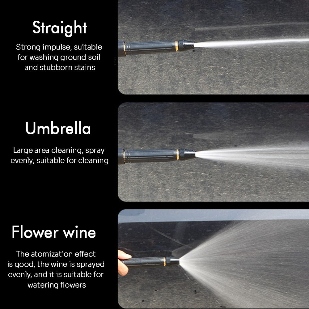High Pressure Adjustable Rotary Water Spray Gun Nozzle for Car Wash & Garden
