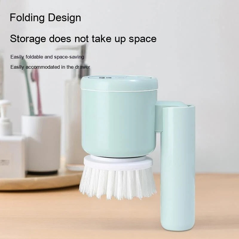 5-in-1 Handheld Electric Kitchen Cleaning Brush – Cordless Power Scrubber for Dishes, Pots & Tiles