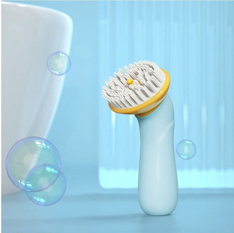 2-in-1 Pet Bath Brush & Shampoo Dispenser – Soothing Massage & Grooming Shower Brush